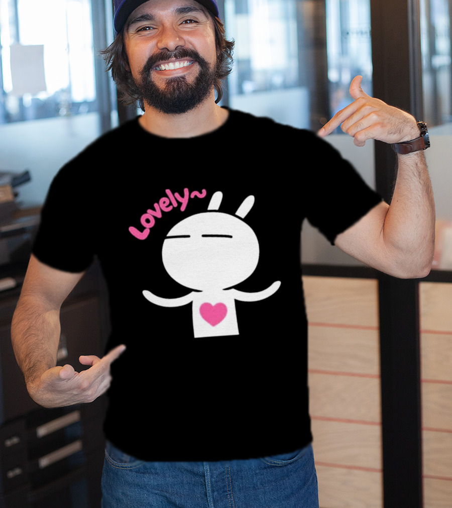 Lovely Emotion Tuzki Character With Heart T-Shirt