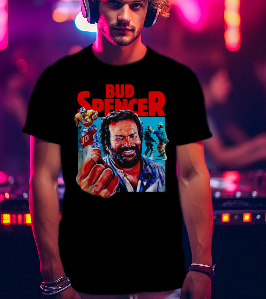 Bud Spencer Football And Laughing Scene In Action T-Shirt