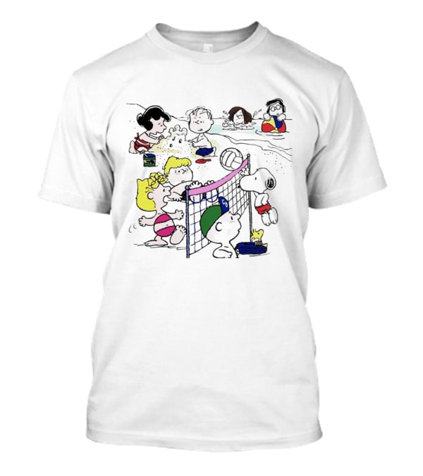 Hello Summer The Peanuts Beach Volleyball Fun T-Shirt