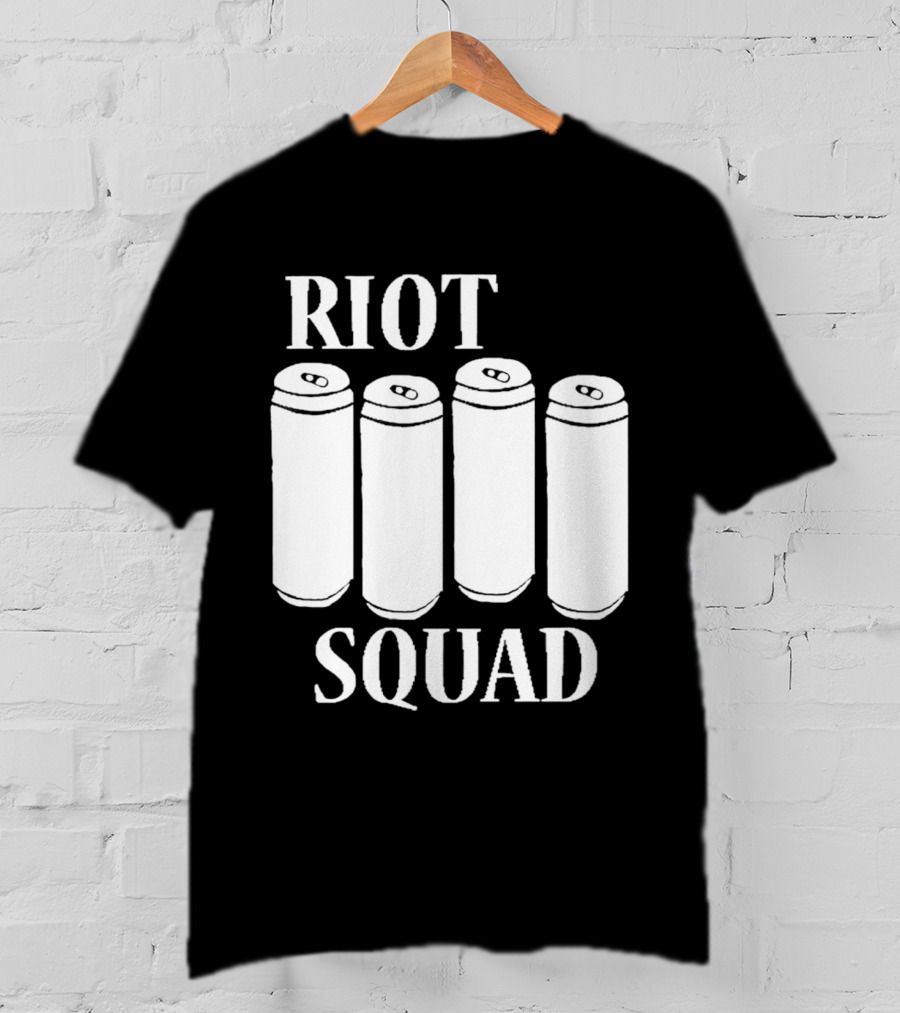 Riot Squad Beer Can Four Pack T-Shirt