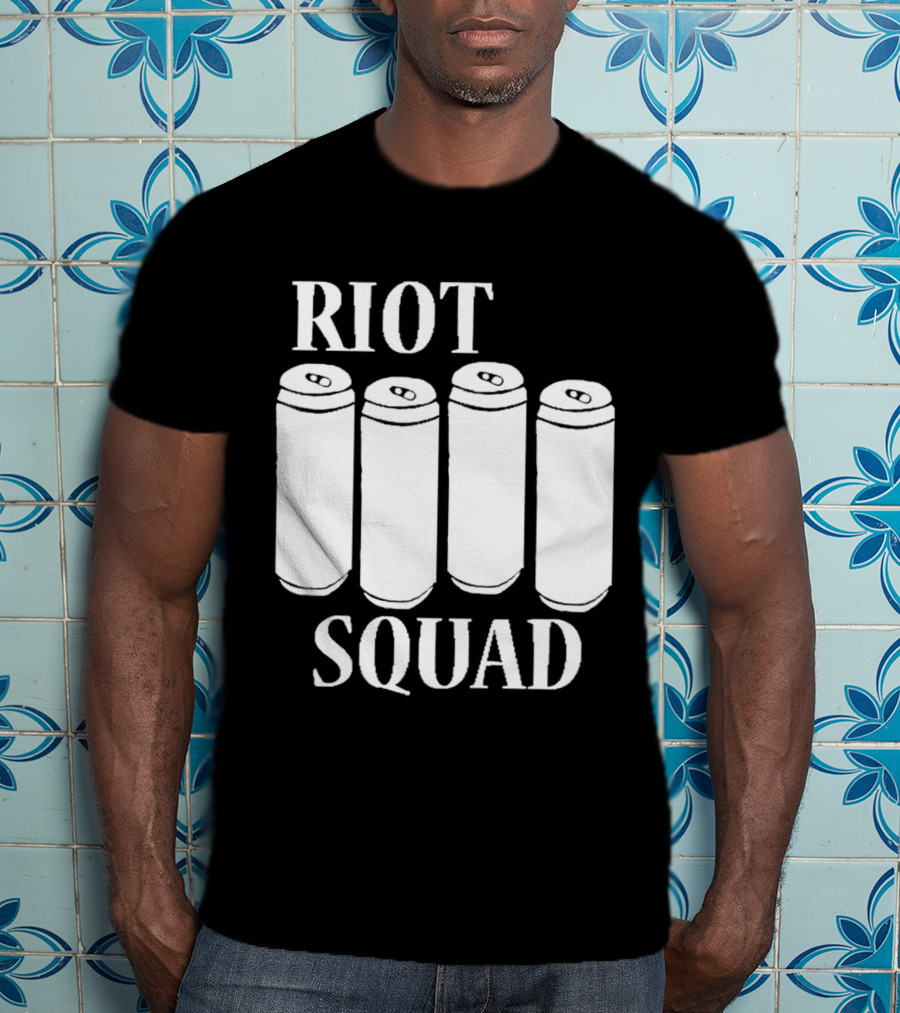 Riot Squad Beer Can Four Pack T-Shirt