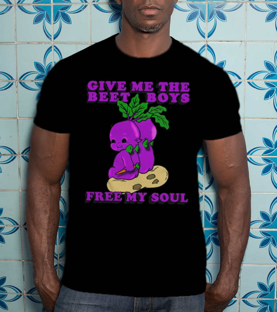 Give Me The Beet Boys Free My Soul Purple Vegetables With Carrots T-Shirt