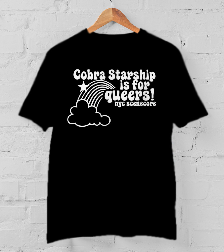 Cobra Starship Is For Queers NYC Scenecore Rainbow Cloud Star T-Shirt