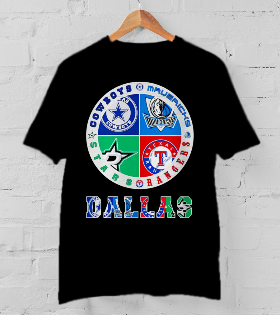 Dallas Cowboys Mavericks Stars Rangers Texas Sports T-Shirt