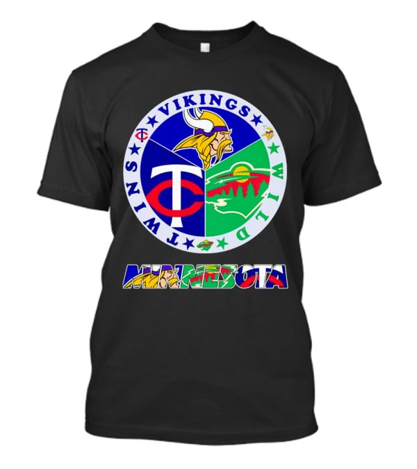 Minnesota Twins Vikings Wild Team Sports T-Shirt