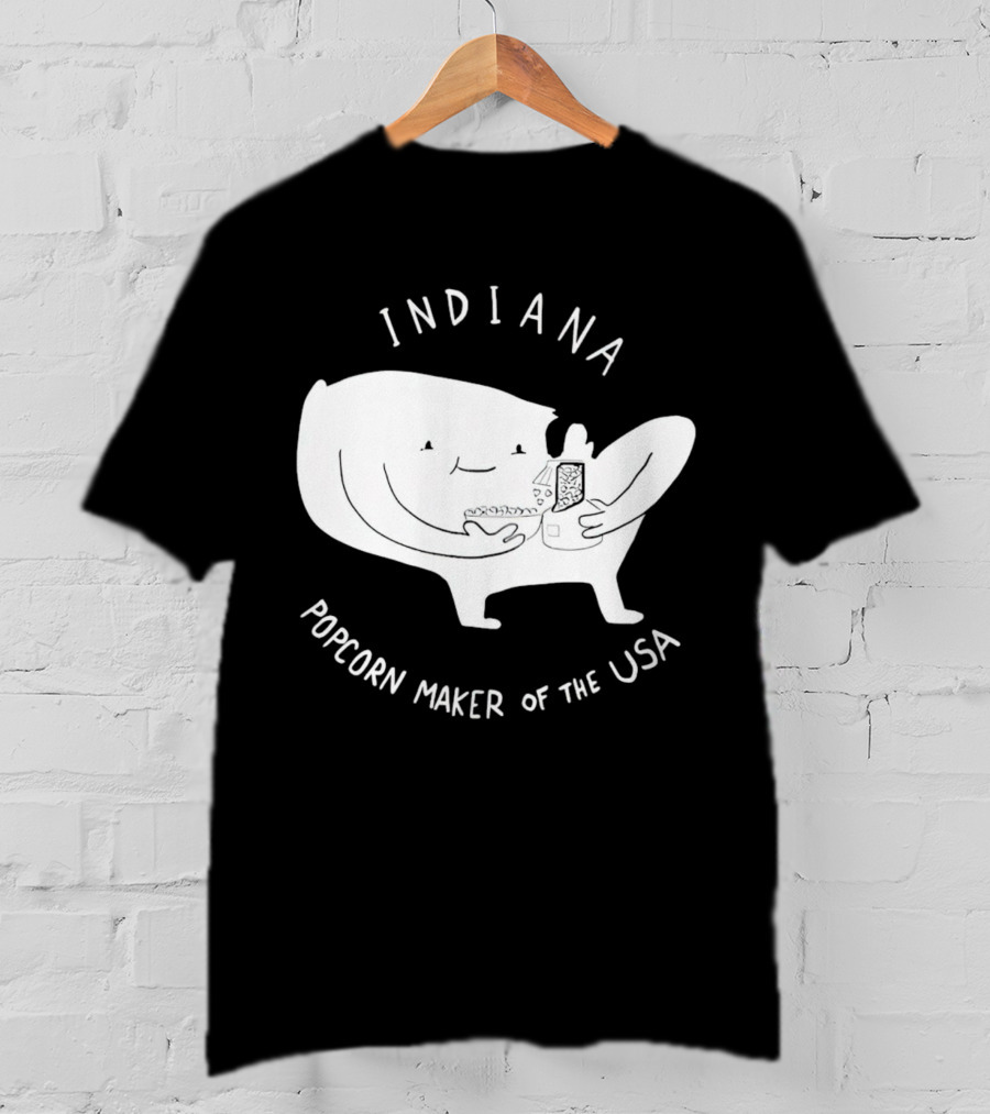 INDIANA Popcorn Maker Of The USA Cartoon Character T-Shirt
