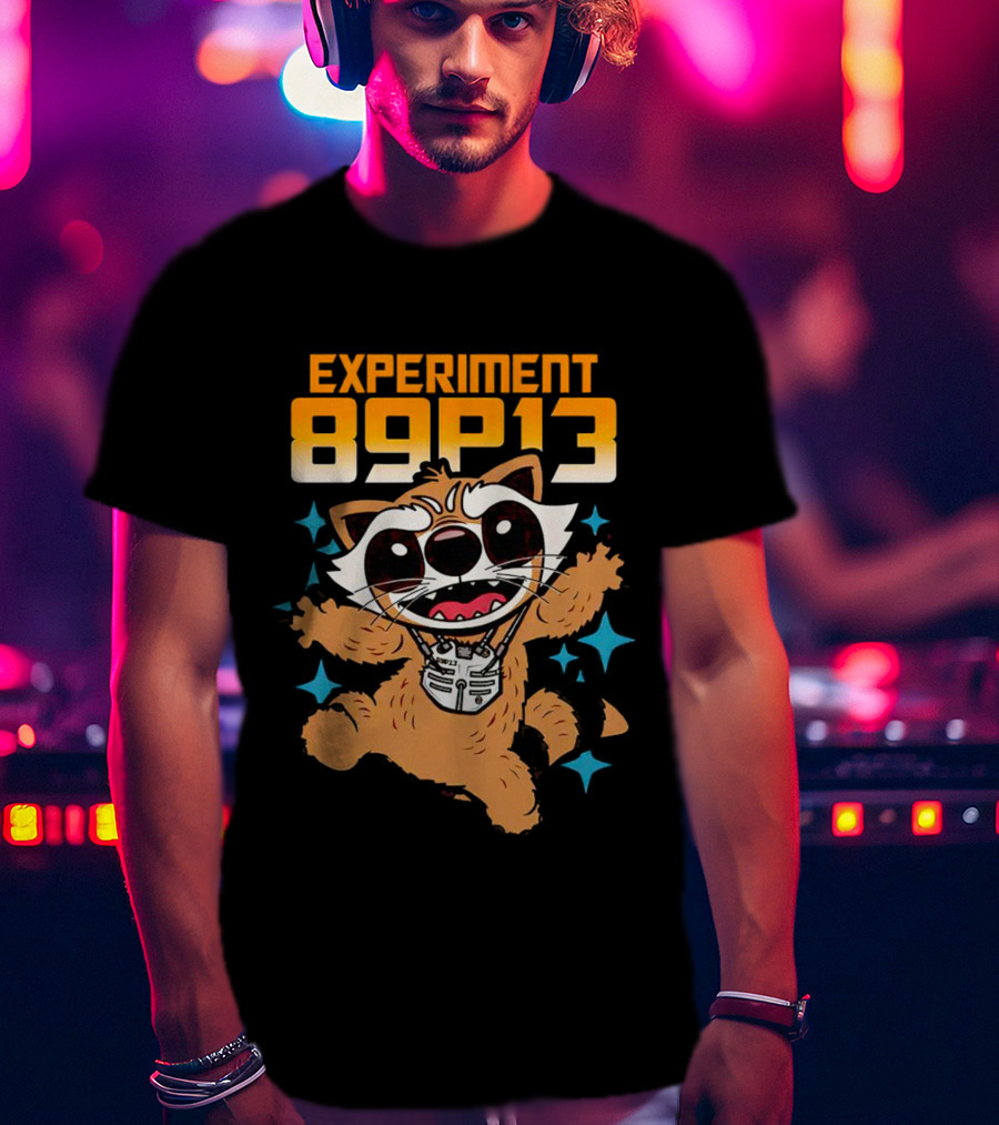 Experiment 89P13 Rocket Raccoon Cute Character T-Shirt