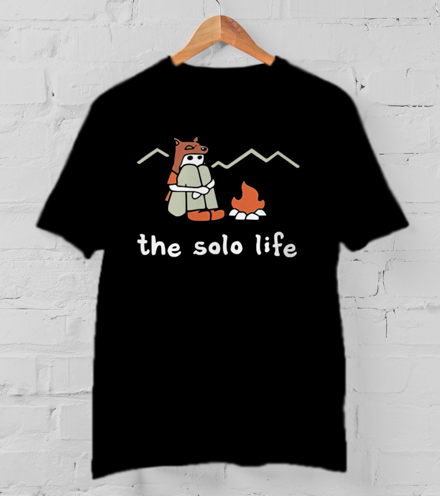 The Solo Life Bear Hat Campfire T-Shirt