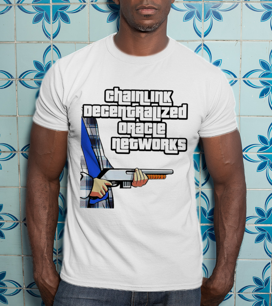 Chainlink Decentralized Oracle Networks Plaid Shirt Shotgun T-Shirt
