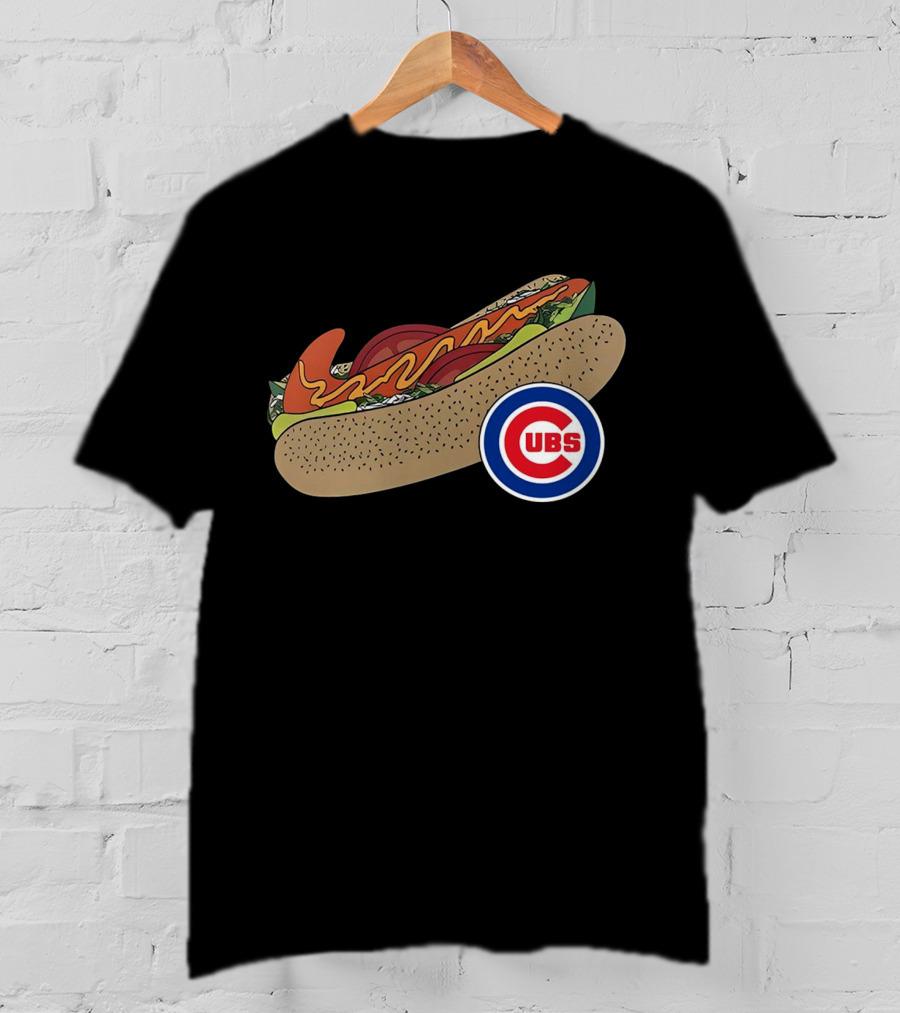 Chicago Cubs Hot Dog Classic Icon T-Shirt