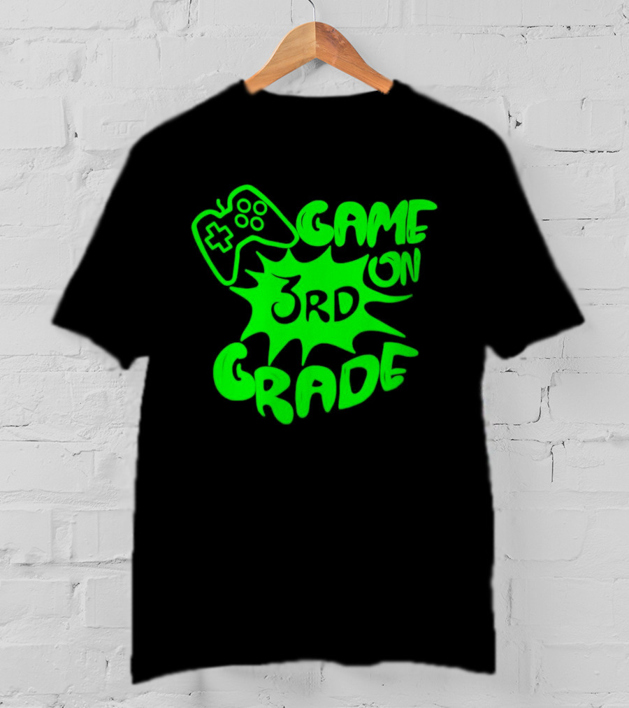 Game On 3rd Grade Gaming Controller Burst T-Shirt