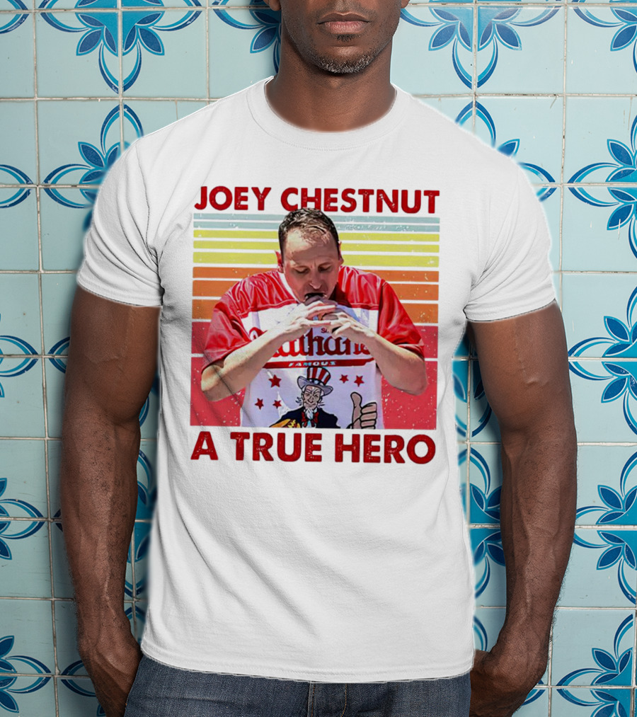 Joey Chestnut Nathan's Famous A True Hero T-Shirt