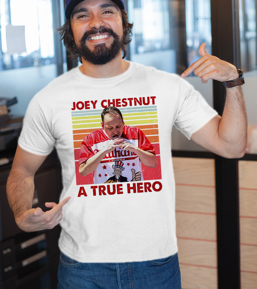 Joey Chestnut Nathan's Famous A True Hero T-Shirt