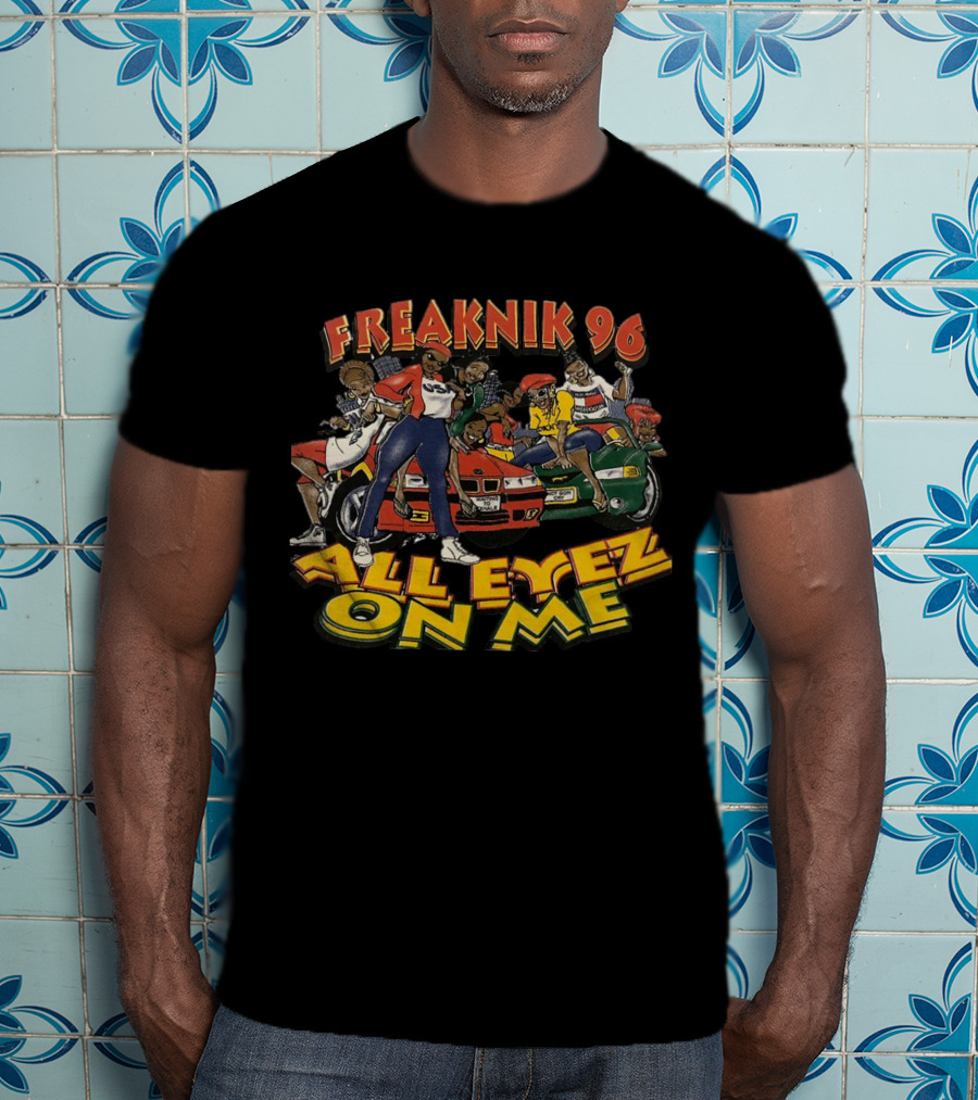 Freaknik 96 All Eyez On Me Party Scene With Cars And Dancers T-Shirt