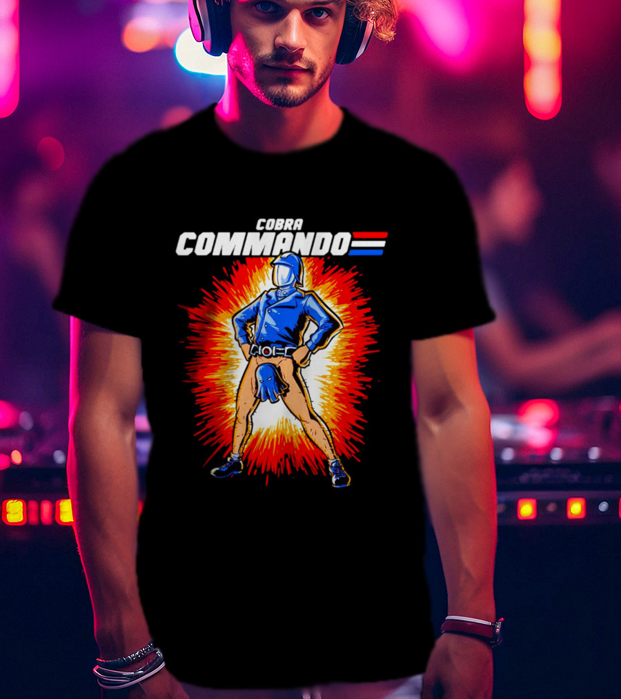 Cobra Commando Retro Action Cartoon Burst Hero T-Shirt