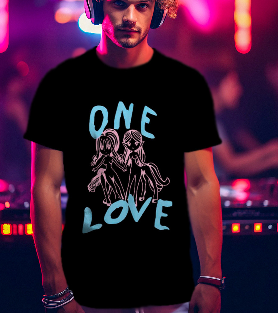 ONE LOVE Anime Characters Duo T-Shirt