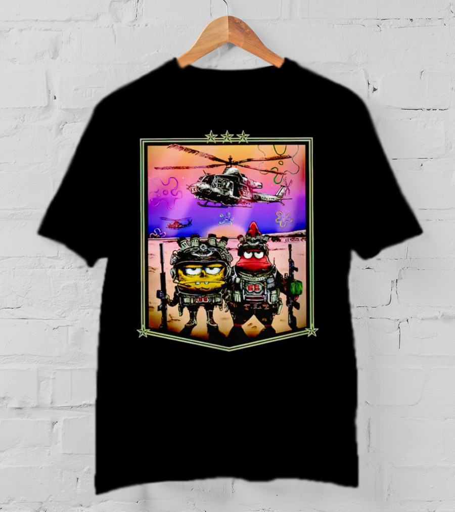 SpongeBob Patrick Military Helicopter Goofy Goobers T-Shirt
