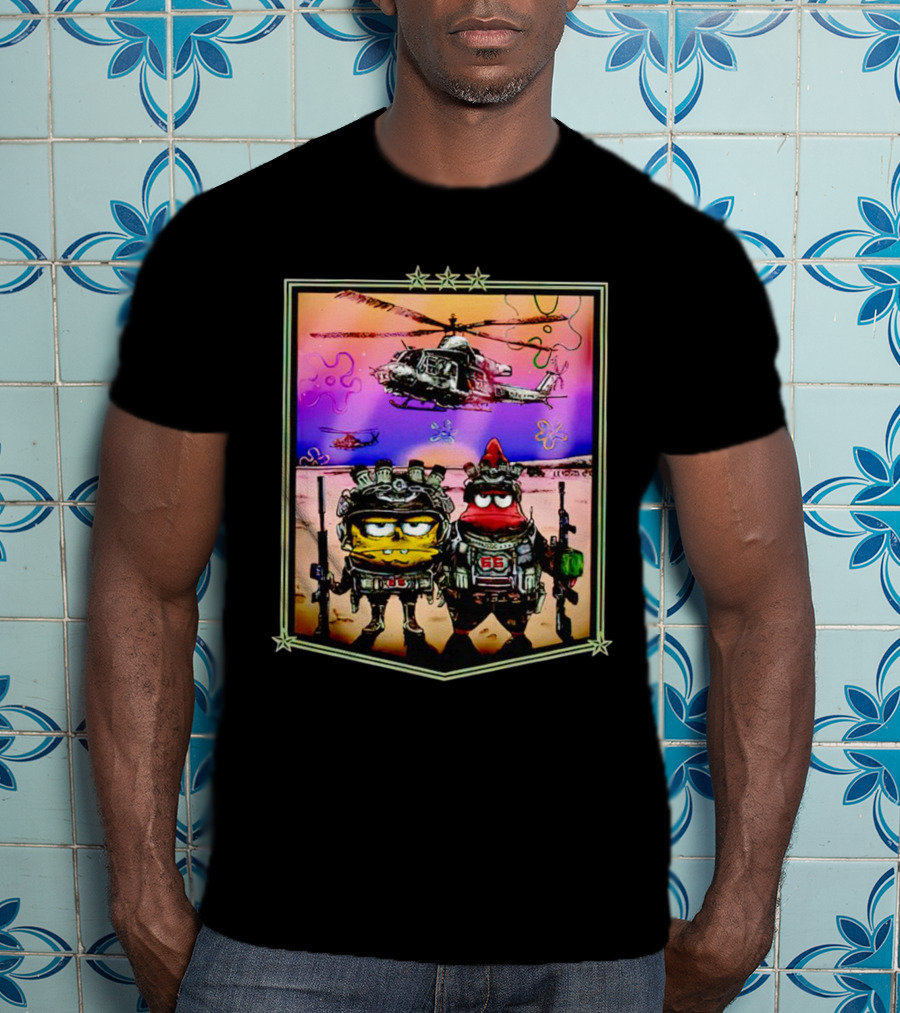 SpongeBob Patrick Military Helicopter Goofy Goobers T-Shirt