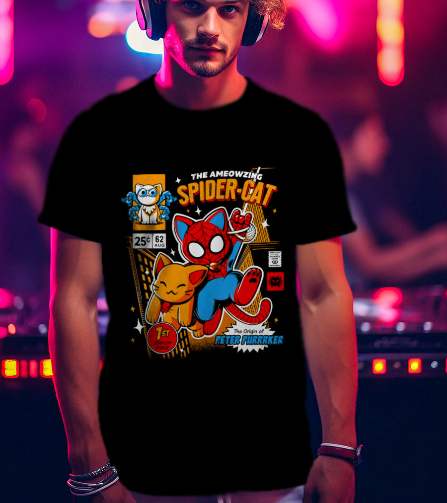 The Ameowzing Spider-Cat The Origin Of Peter Purrrker 1st Issue T-Shirt