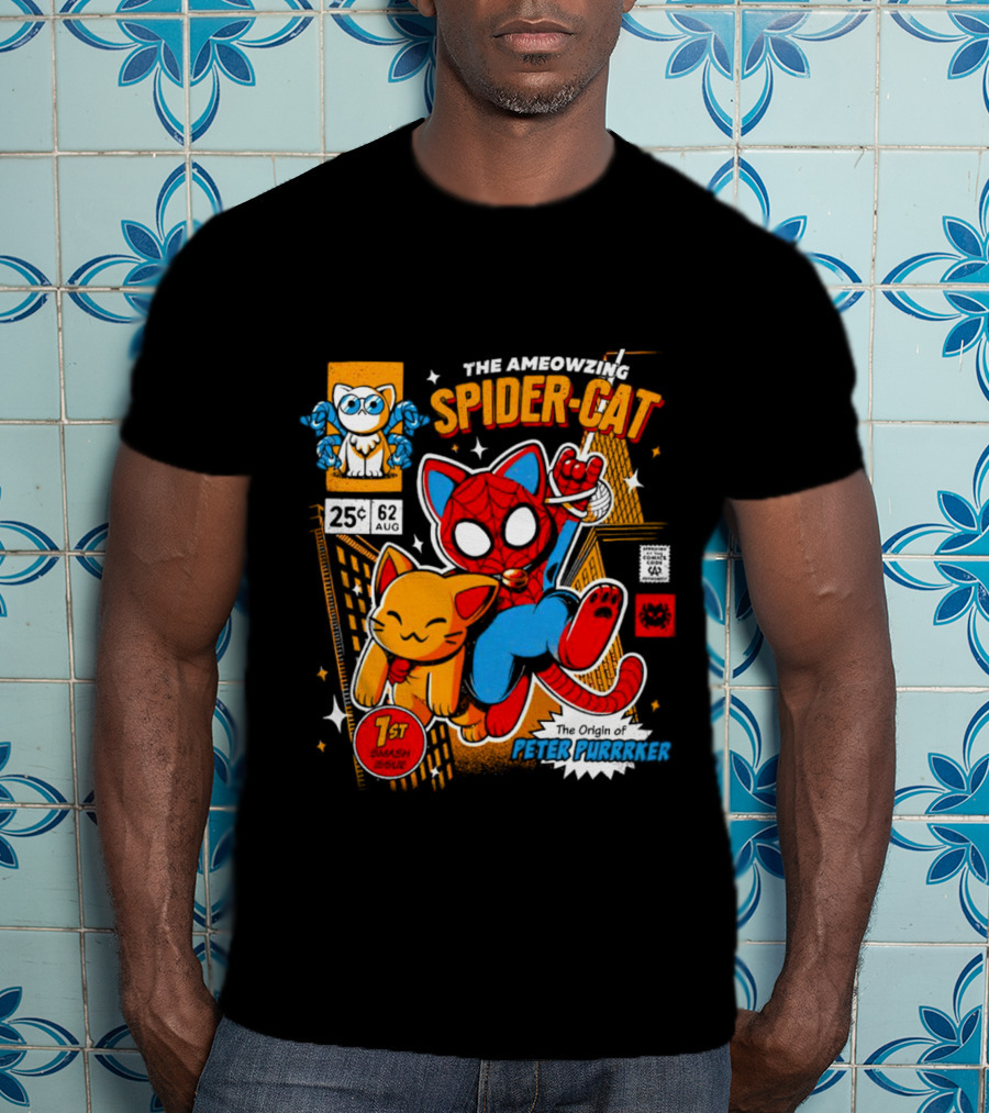 The Ameowzing Spider-Cat The Origin Of Peter Purrrker 1st Issue T-Shirt