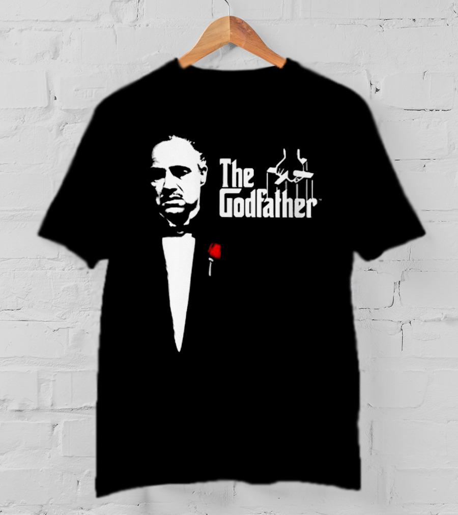 The Godfather Don Corleone Iconic Puppet Strings Red Rose T-Shirt