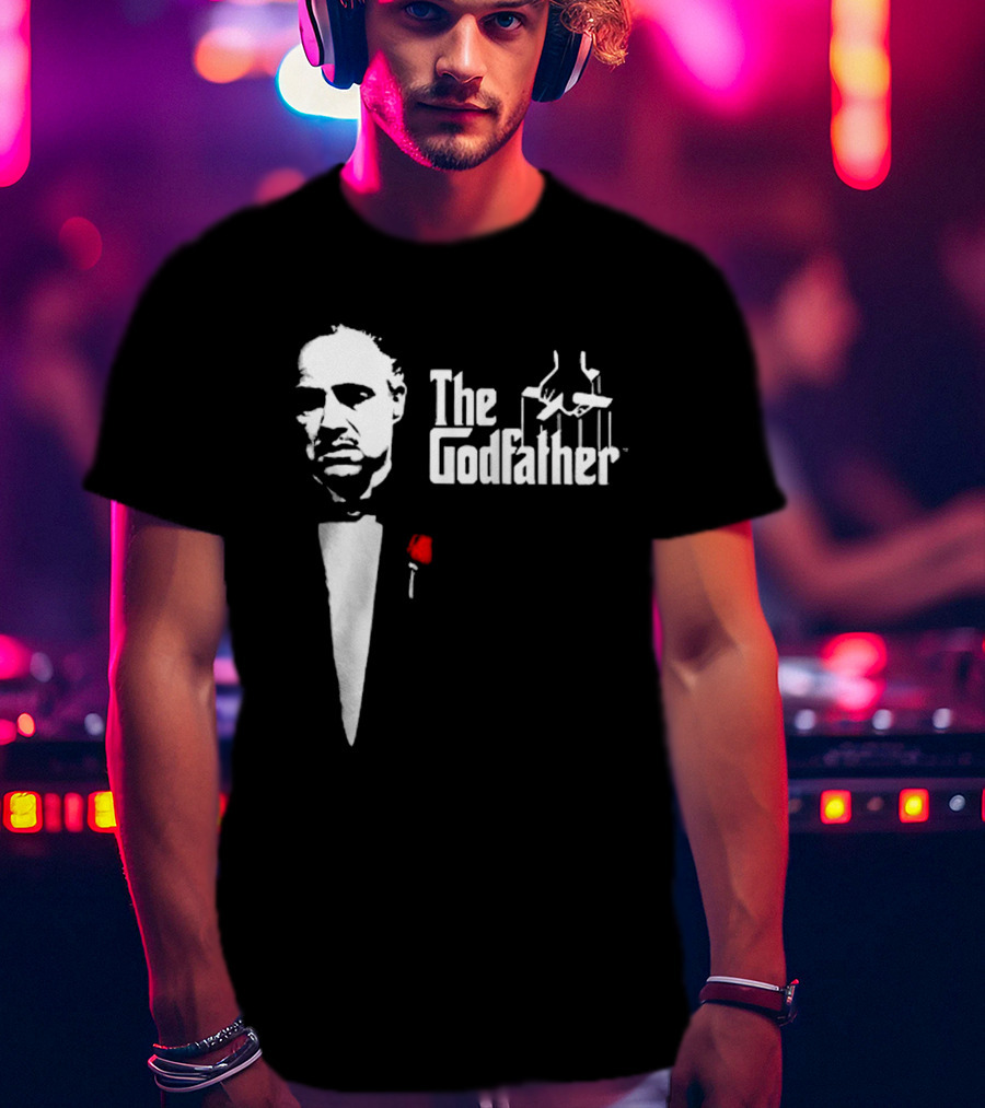 The Godfather Don Corleone Iconic Puppet Strings Red Rose T-Shirt