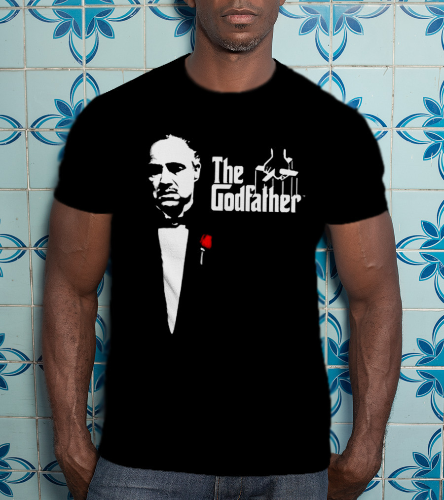 The Godfather Don Corleone Iconic Puppet Strings Red Rose T-Shirt