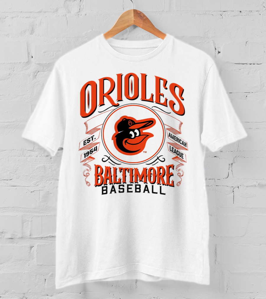 Orioles Baltimore Baseball American League Est 1954 T-Shirt