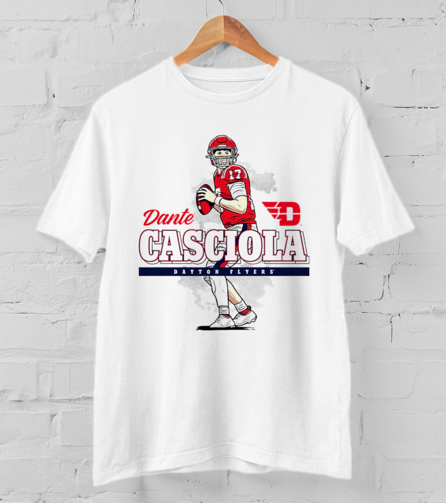 Dante Casciola Dayton Flyers Football Caricature NCAA T-Shirt