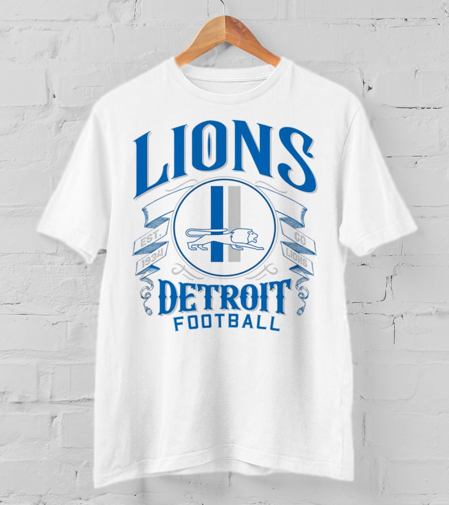 Detroit Lions Football Go Lions Est 1934 T-Shirt