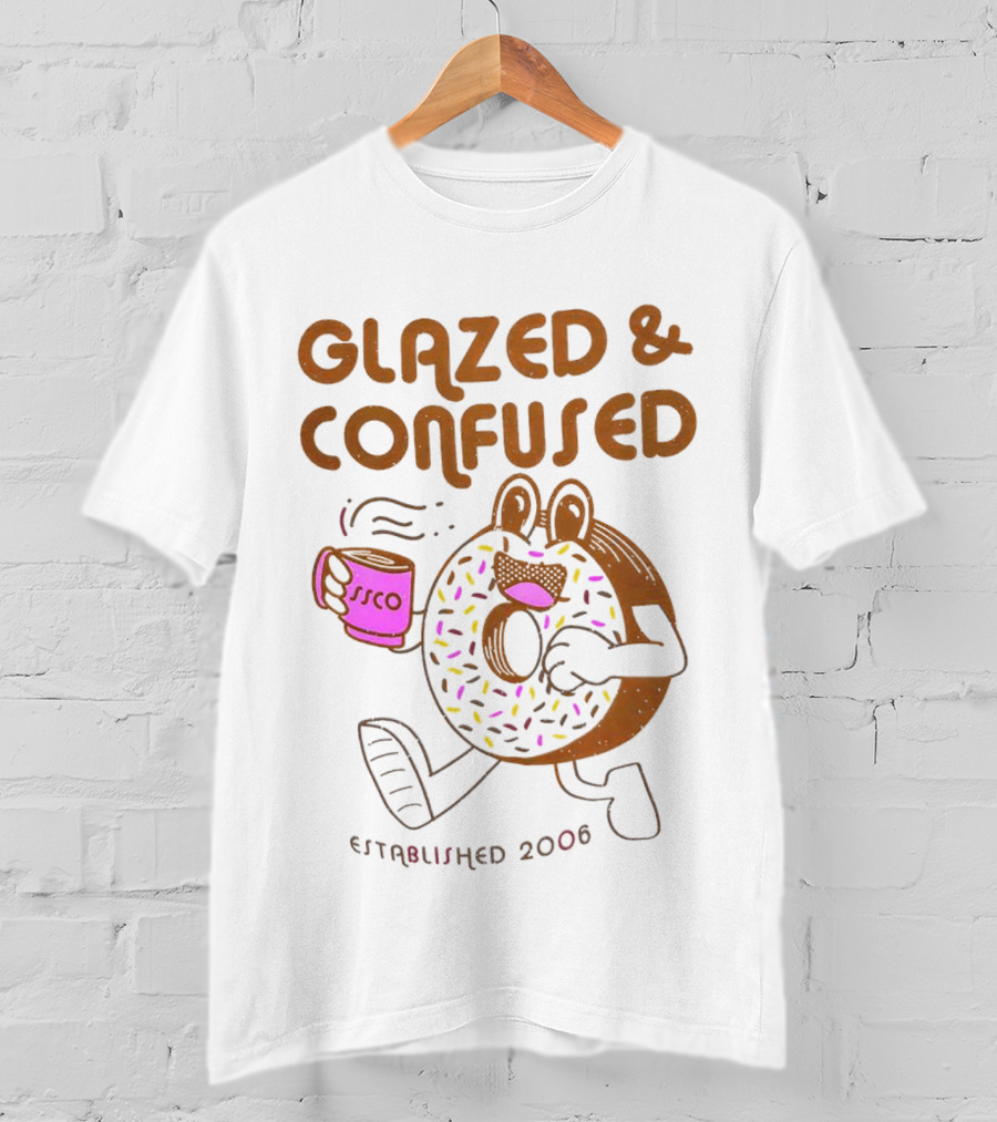 Glazed And Confused Donut Coffee Established 2006 T-Shirt