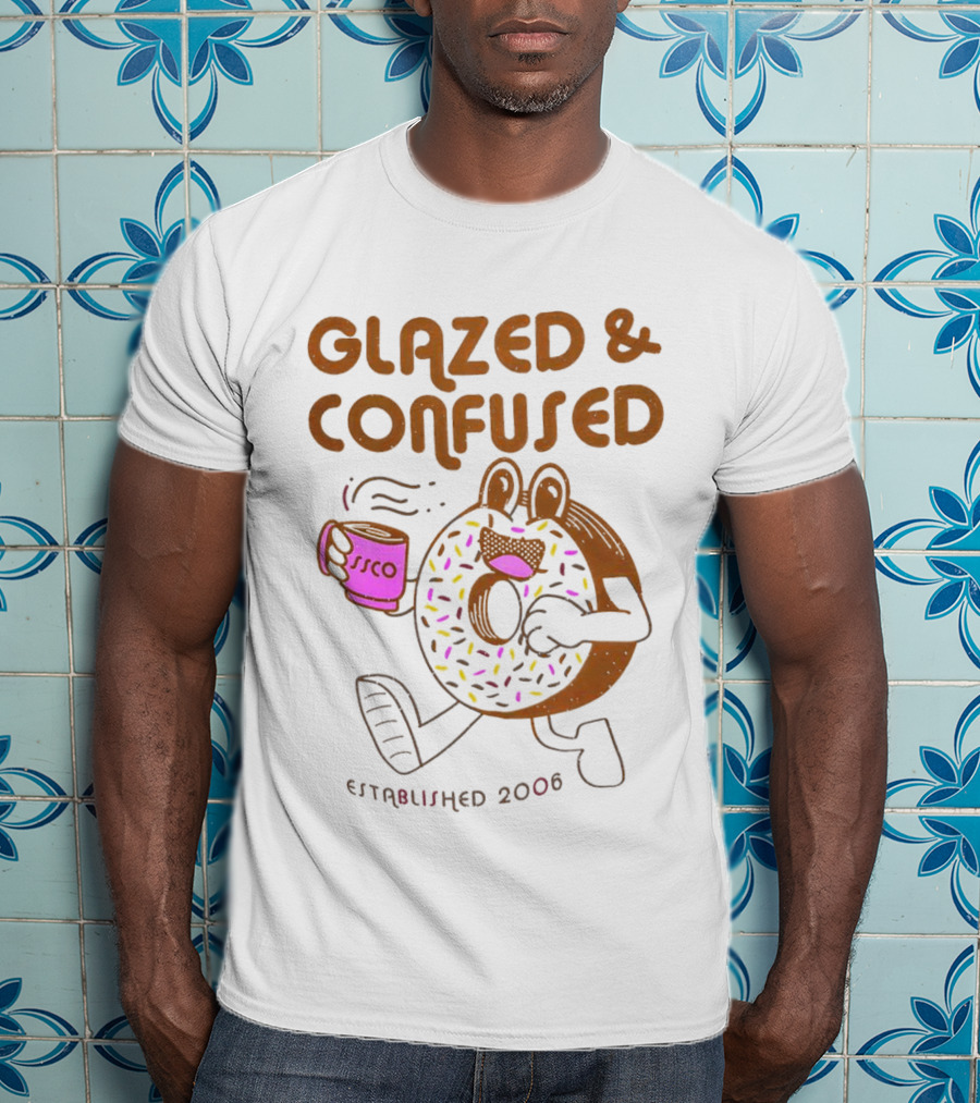 Glazed And Confused Donut Coffee Established 2006 T-Shirt