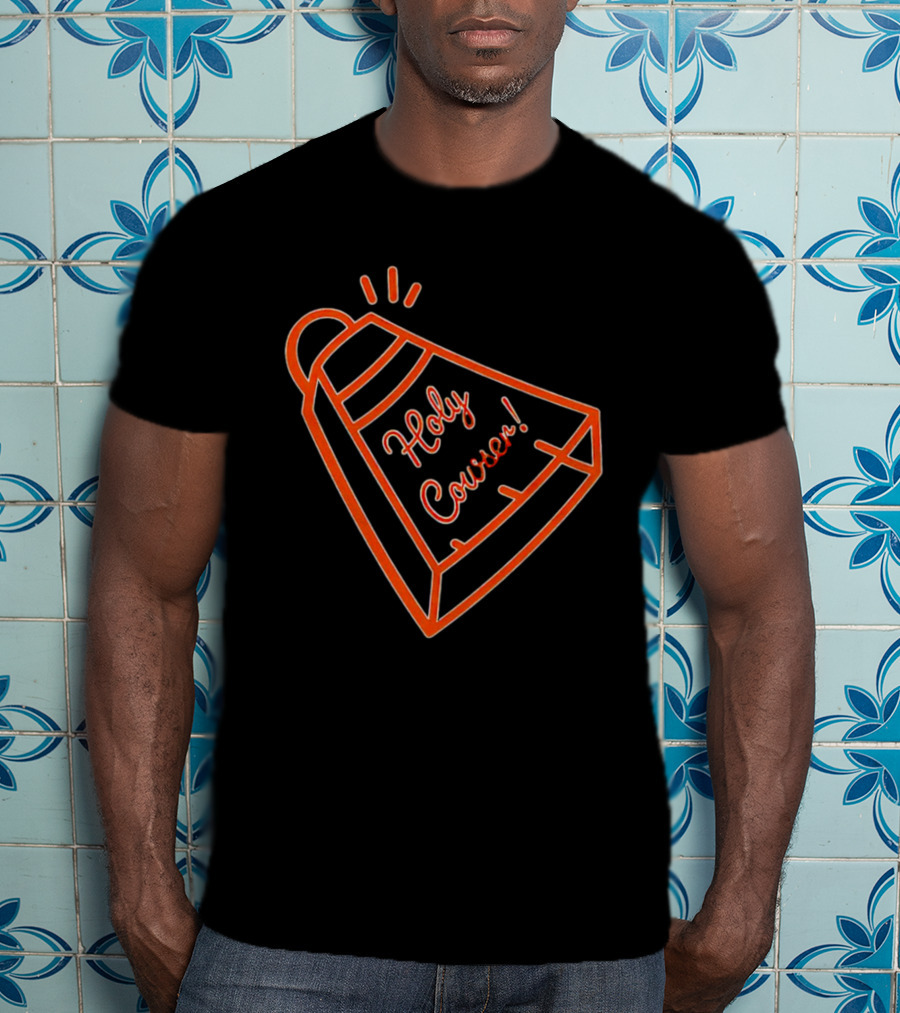 Holy Cowser Neon Orange Cowbell T-Shirt