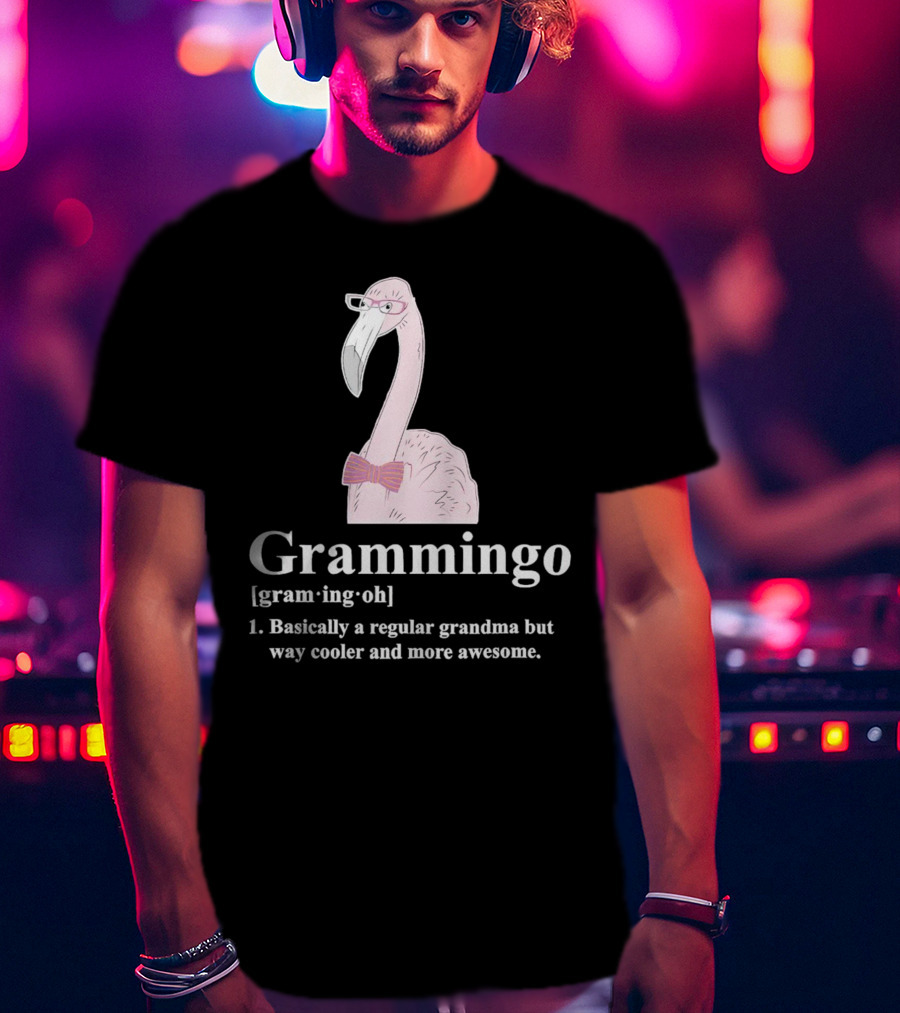 Grammingo Flamingo Grandma Way Cooler Awesome Definition T-Shirt