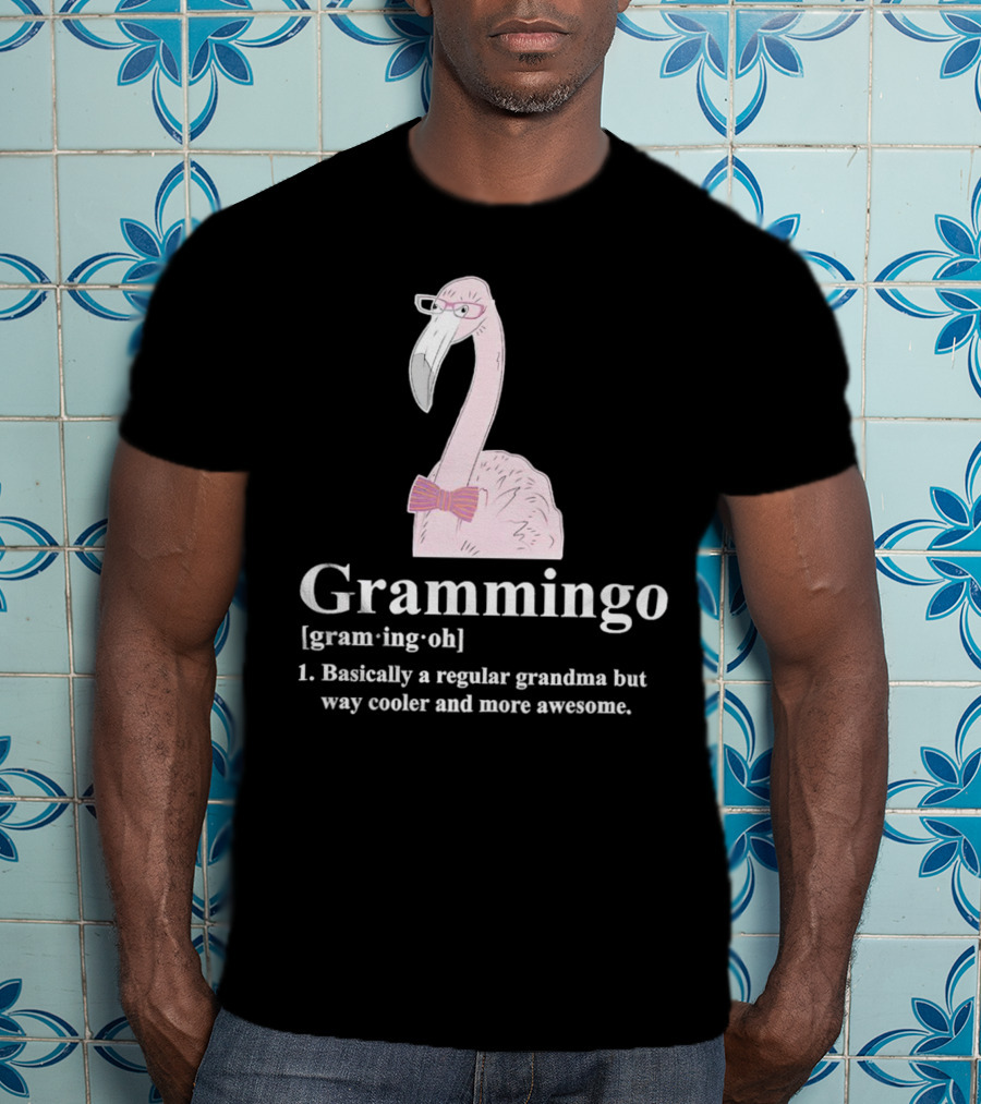 Grammingo Flamingo Grandma Way Cooler Awesome Definition T-Shirt