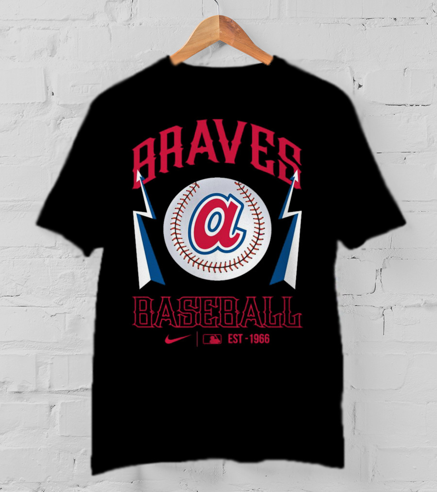 Braves Baseball Atlanta Logo MLB EST 1966 T-Shirt