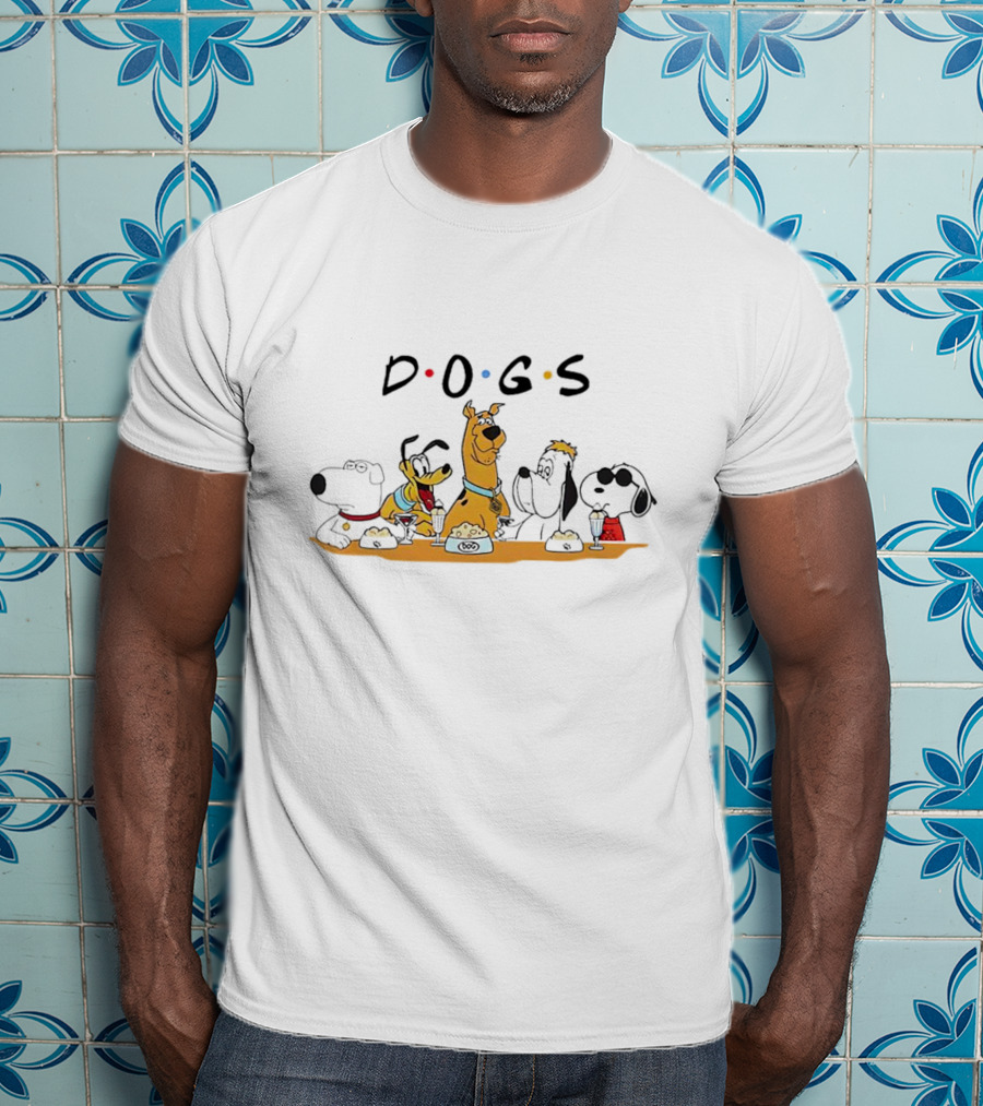 DOGS Friends TV Show Parody With Cartoon Dogs T-Shirt