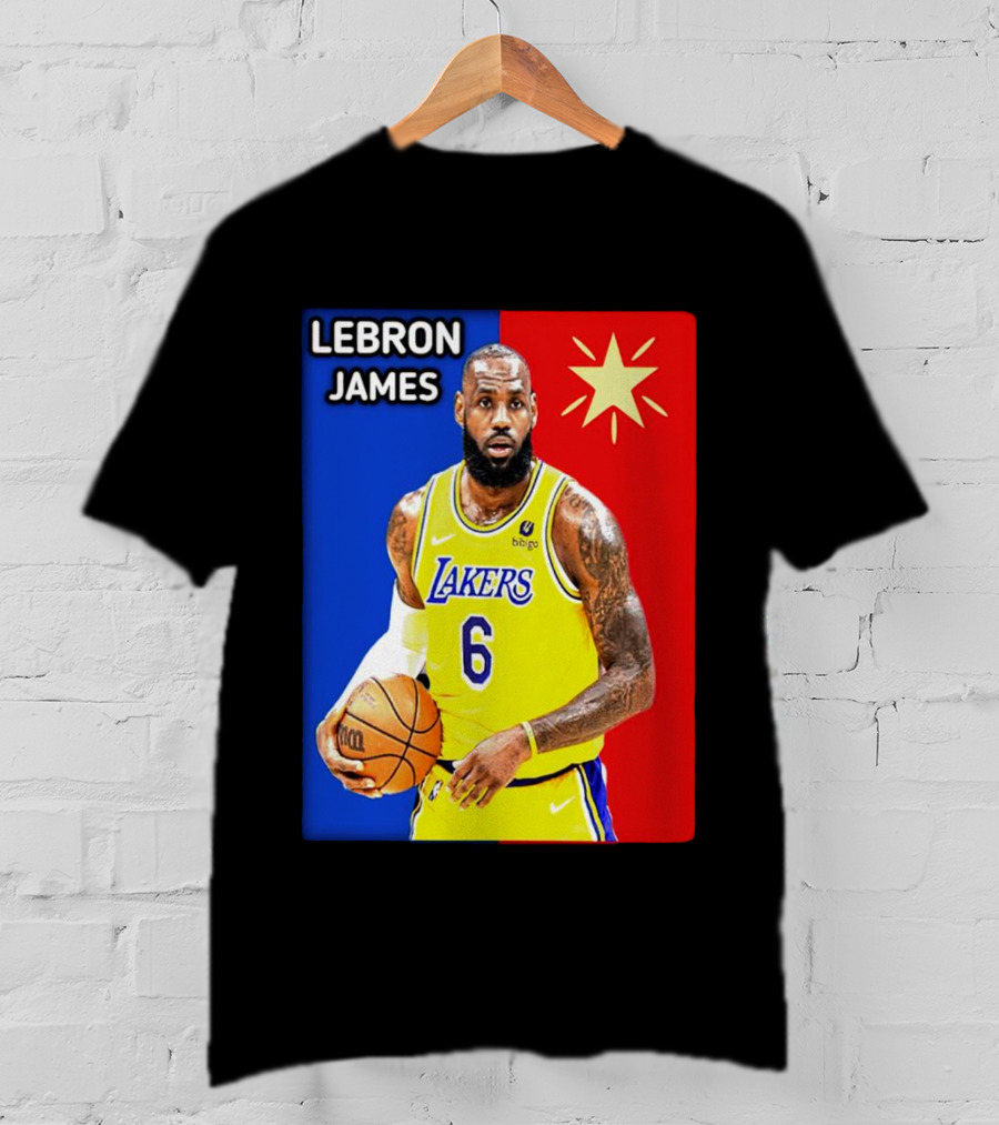 LeBron James Los Angeles Lakers Basketball Star 6 T-Shirt