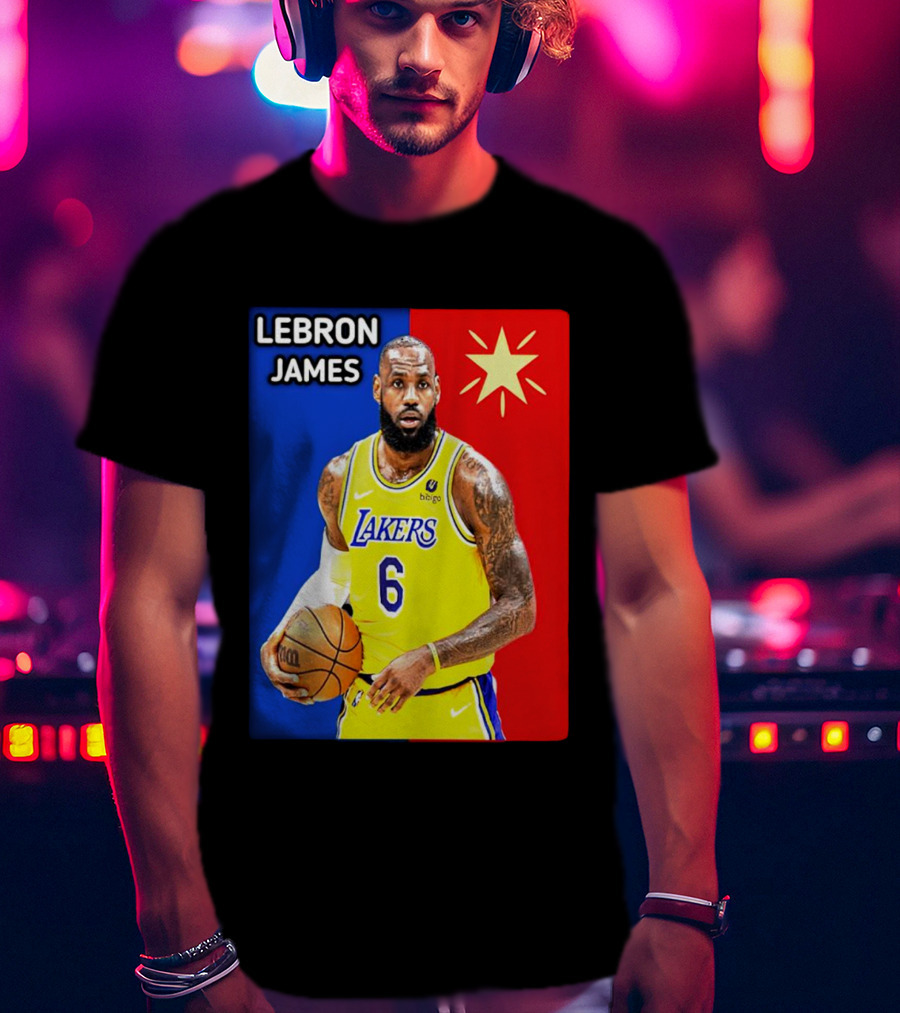 LeBron James Los Angeles Lakers Basketball Star 6 T-Shirt