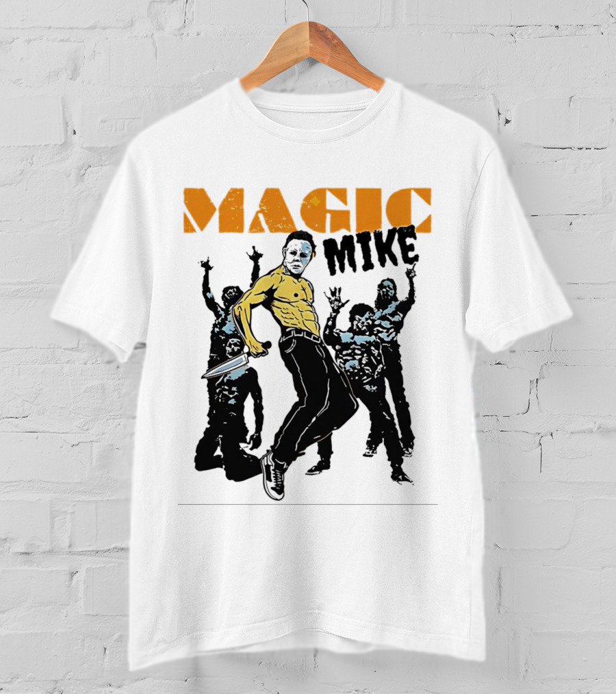 Michael Myers Magic Mike Halloween Crossover Dance Mashup T-Shirt