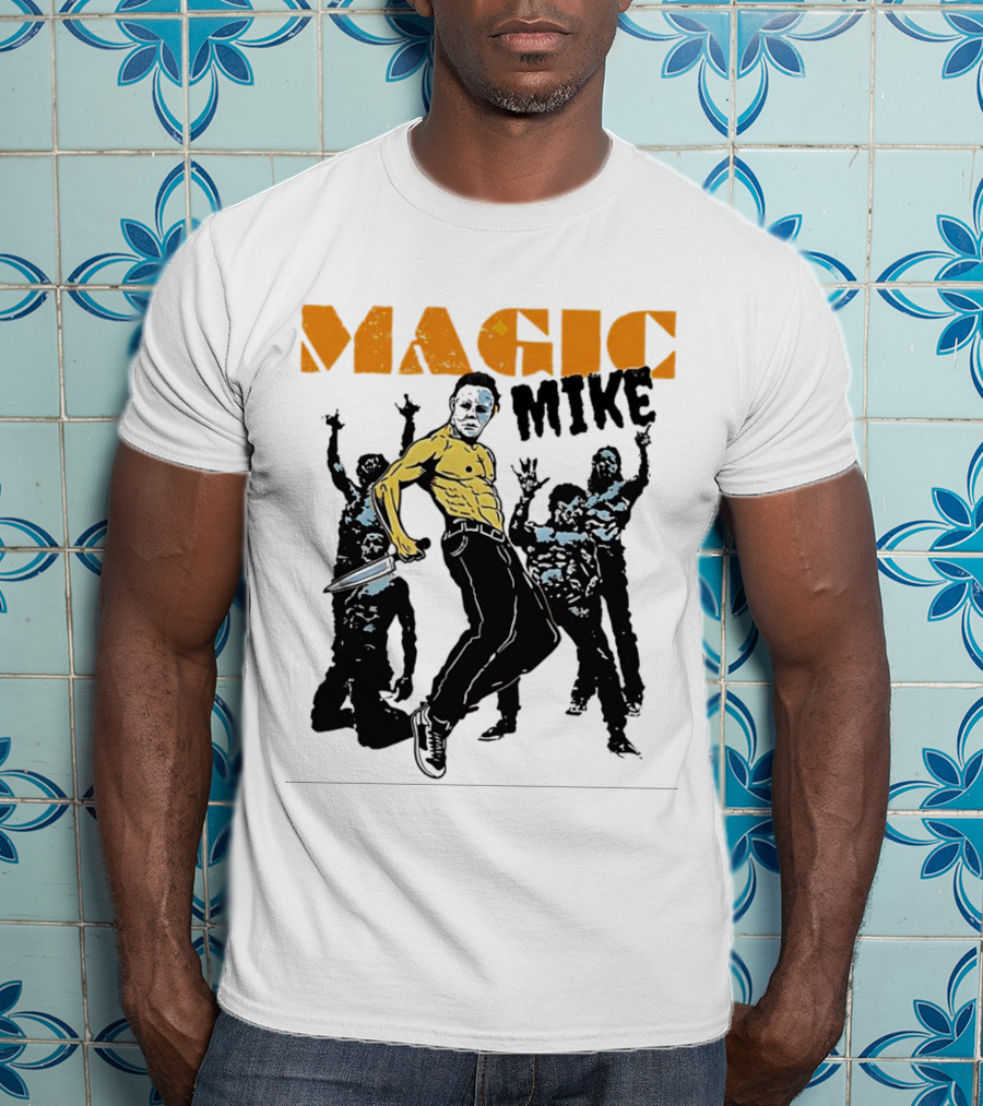 Michael Myers Magic Mike Halloween Crossover Dance Mashup T-Shirt