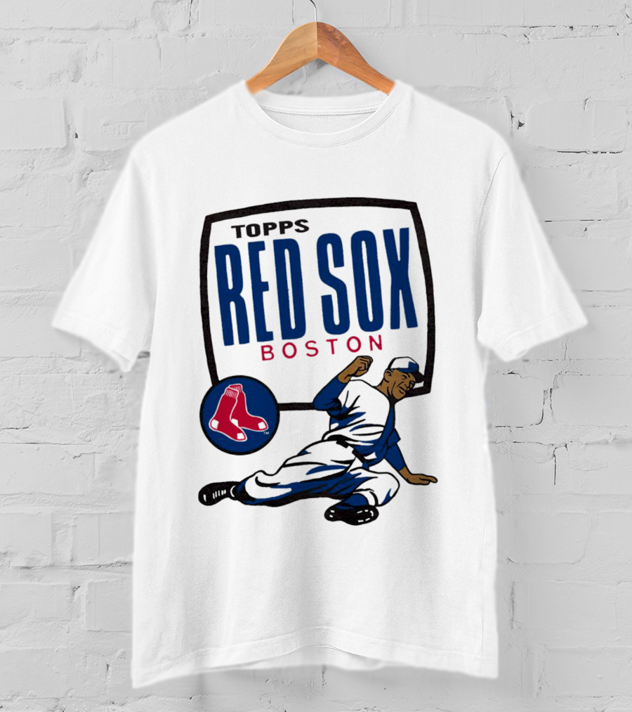 Red Sox Boston Topps Vintage Baseball Player T-Shirt