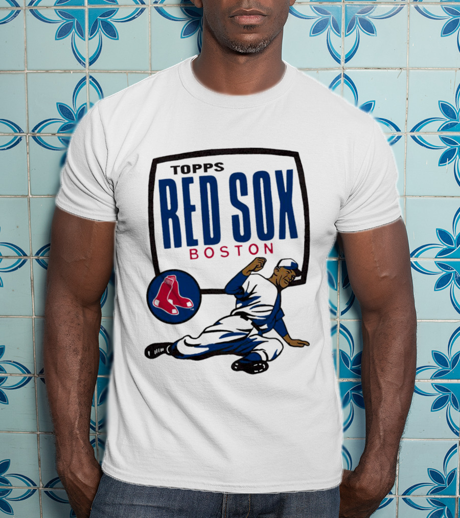 Red Sox Boston Topps Vintage Baseball Player T-Shirt