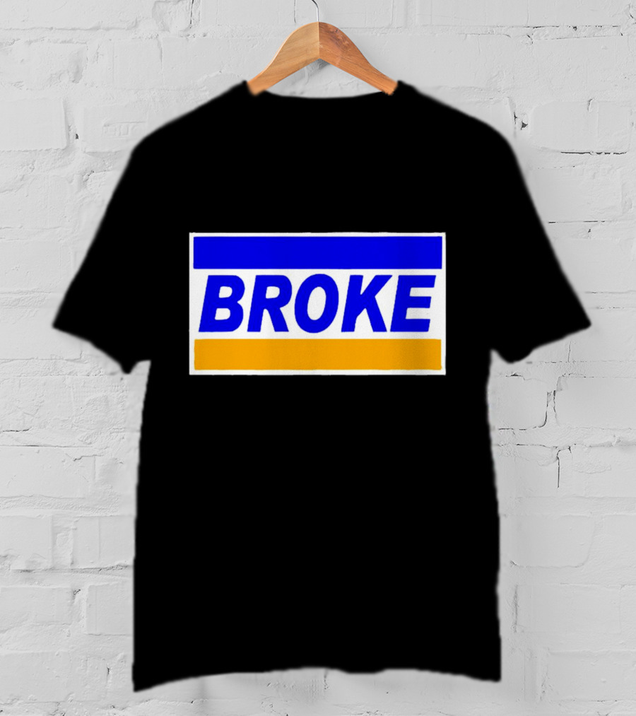 Broke Blue Orange Card Inspired Humor T-Shirt