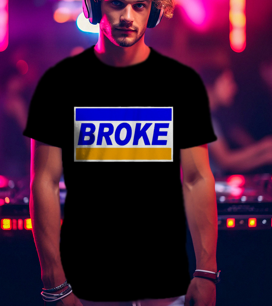 Broke Blue Orange Card Inspired Humor T-Shirt