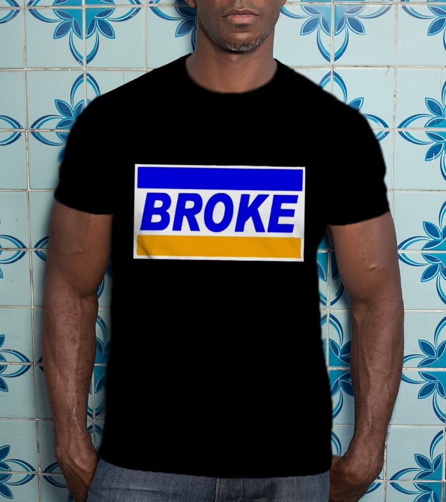 Broke Blue Orange Card Inspired Humor T-Shirt