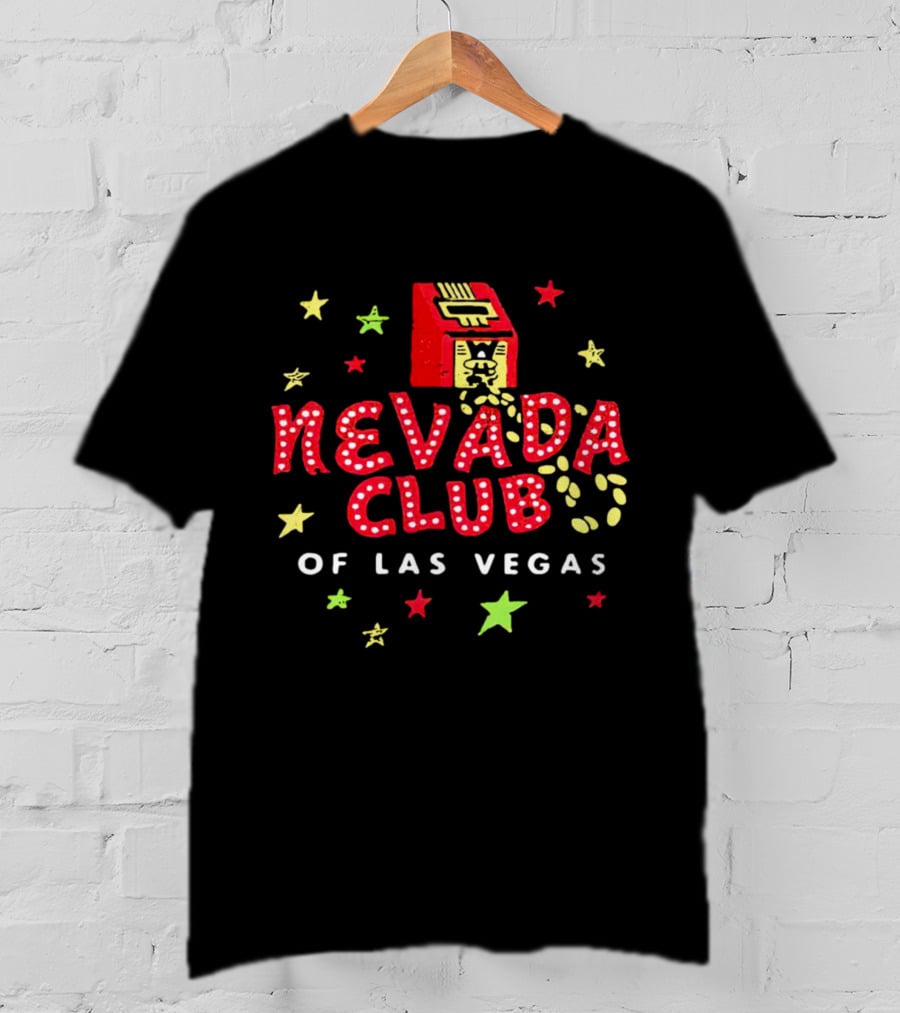 Nevada Club Of Las Vegas Vintage Slot Machine Stars T-Shirt