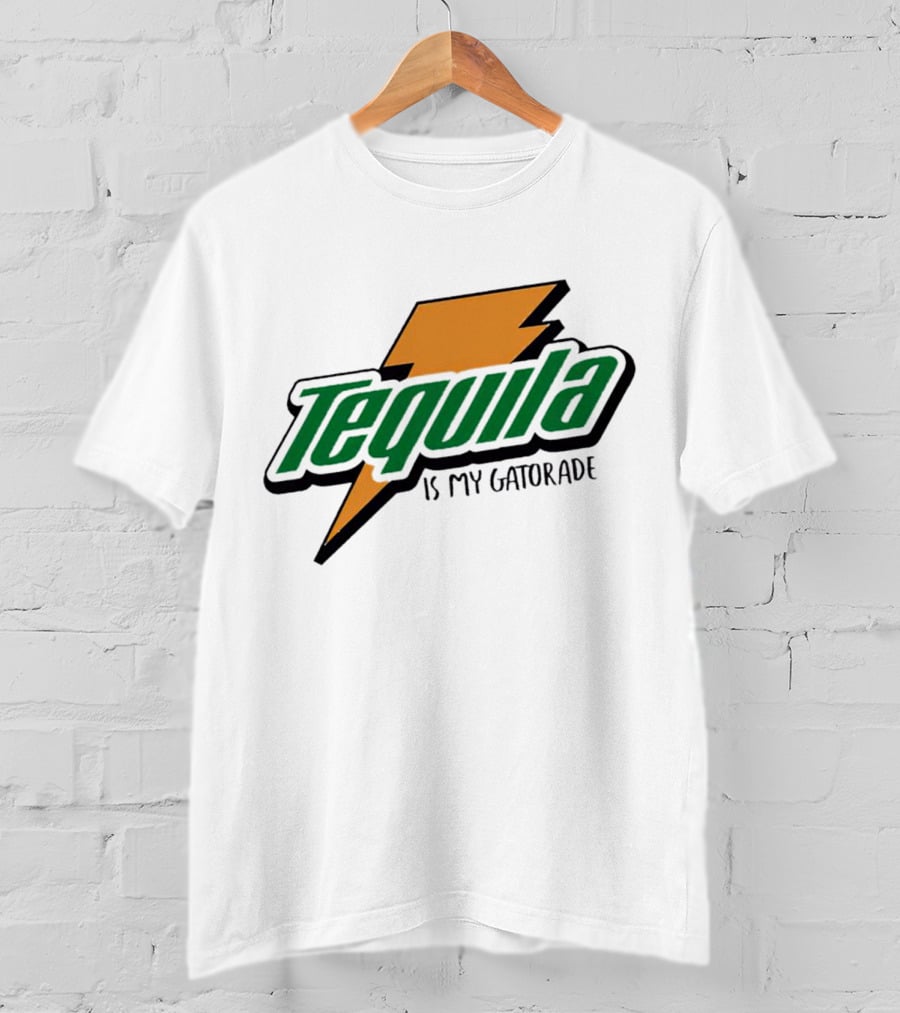 Tequila Is My Gatorade Lightning Bolt T-Shirt