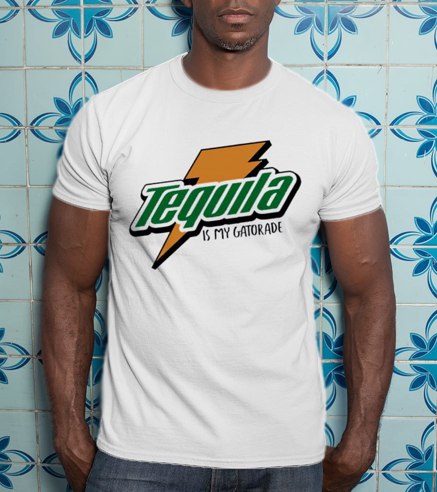 Tequila Is My Gatorade Lightning Bolt T-Shirt