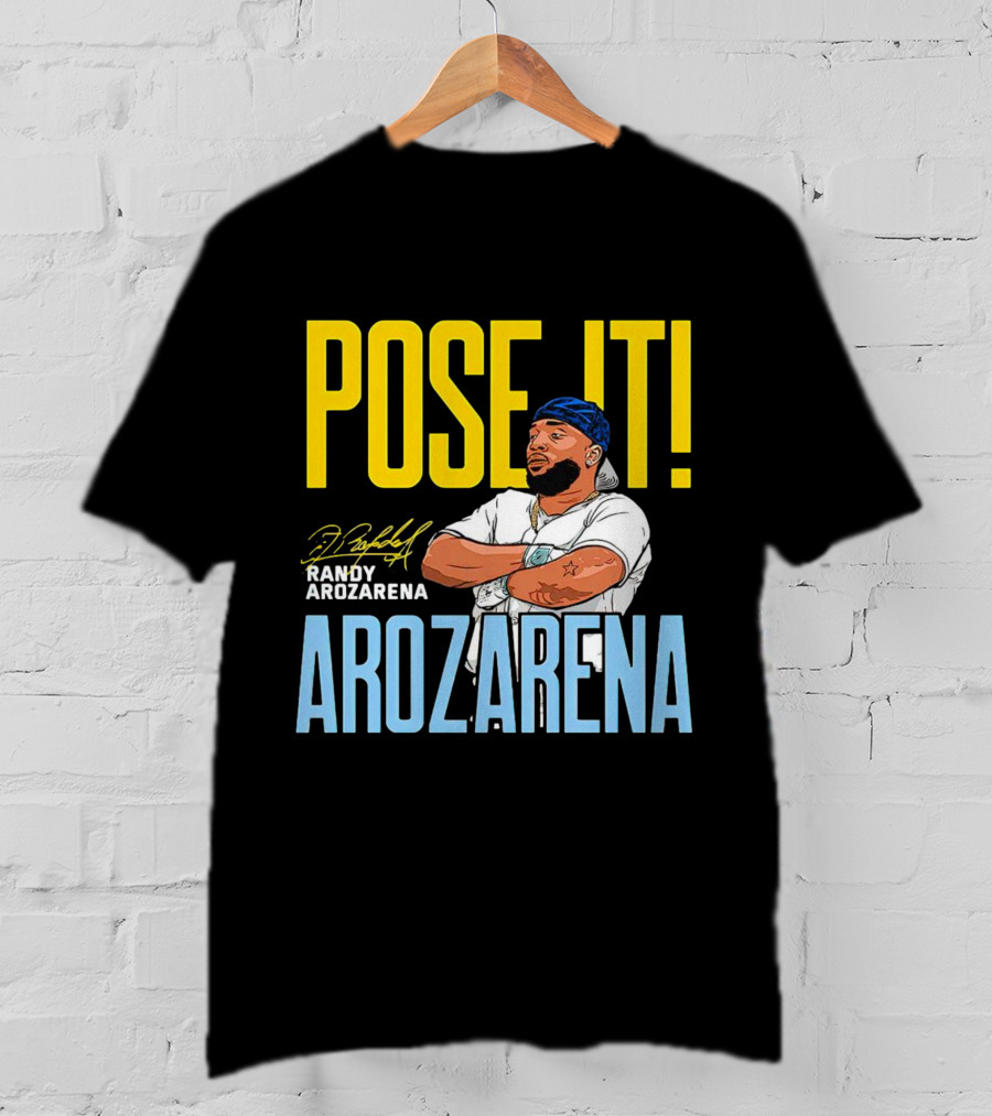 Pose It Randy Arozarena Arozarena Signature Tampa Bay Rays T-Shirt